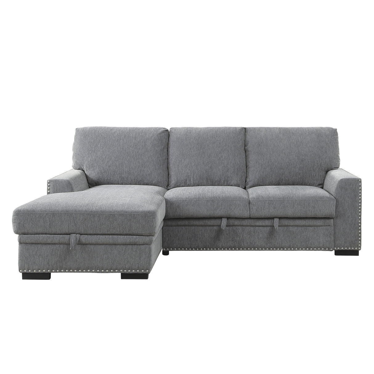 Morelia Gray LAF Storage Sleeper Sofa Chaise from Homelegance - Luna Furniture