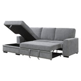 Morelia Gray LAF Storage Sleeper Sofa Chaise from Homelegance - Luna Furniture