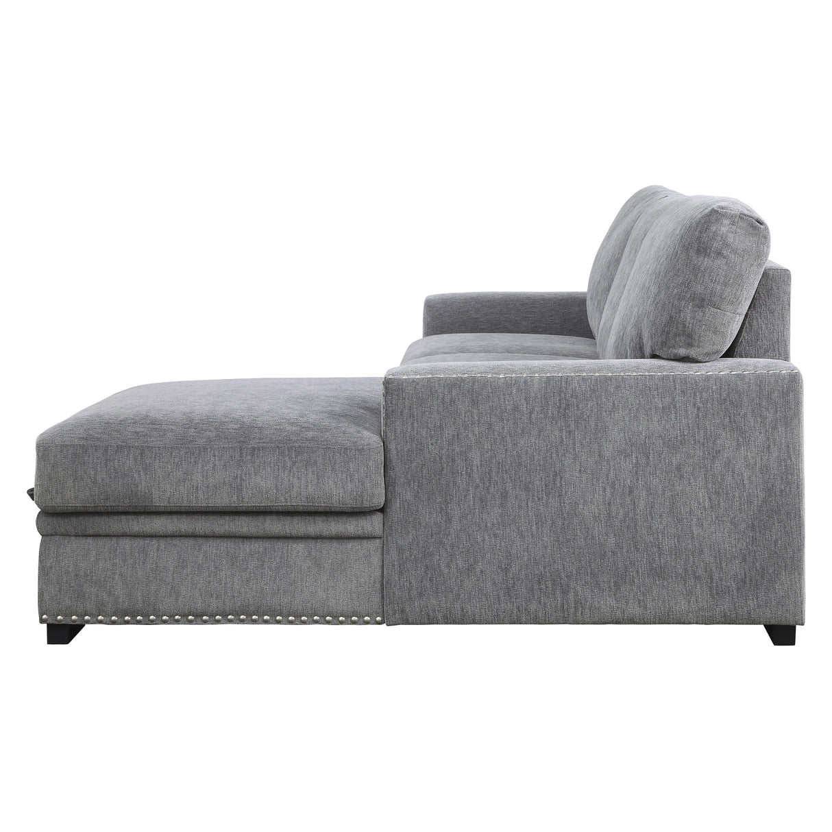 Morelia Gray RAF Storage Sleeper Sofa Chaise from Homelegance - Luna Furniture
