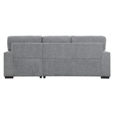 Morelia Gray RAF Storage Sleeper Sofa Chaise from Homelegance - Luna Furniture
