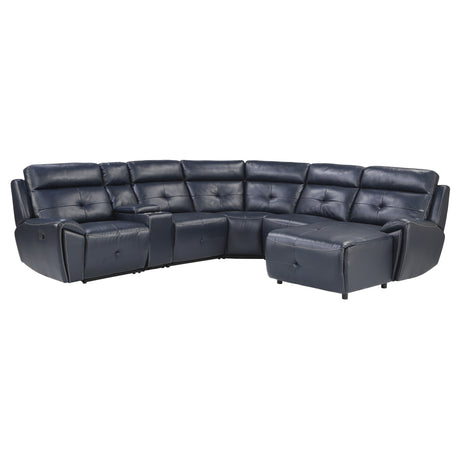 9469NVB*6LRRC (6)6-Piece Modular Reclining Sectional with Right Chaise - Luna Furniture