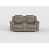 Centeroak Brownish Gray Double Reclining Loveseat with Center Console from Homelegance - Luna Furniture