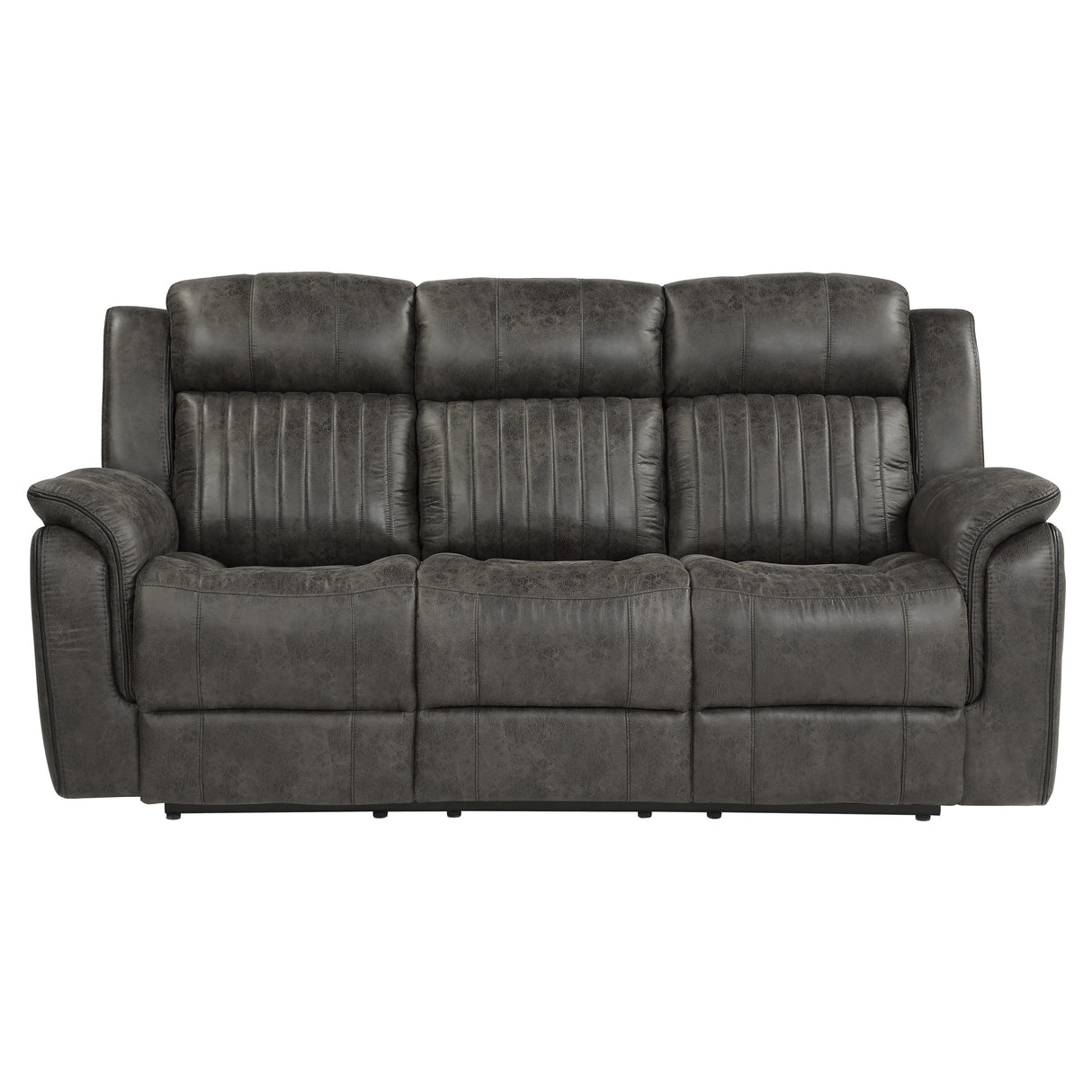 Centeroak Brownish Gray Double Reclining Sofa from Homelegance - Luna Furniture