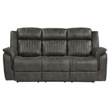 Centeroak Brownish Gray Double Reclining Sofa from Homelegance - Luna Furniture