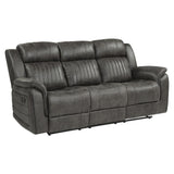 Centeroak Brownish Gray Double Reclining Sofa from Homelegance - Luna Furniture