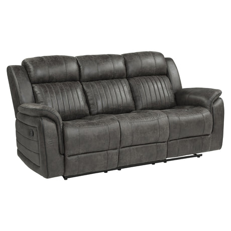 Centeroak Brownish Gray Double Reclining Sofa from Homelegance - Luna Furniture