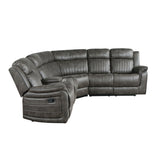 Centeroak Brownish Gray 3-Piece Reclining Sectional with Left Console from Homelegance - Luna Furniture