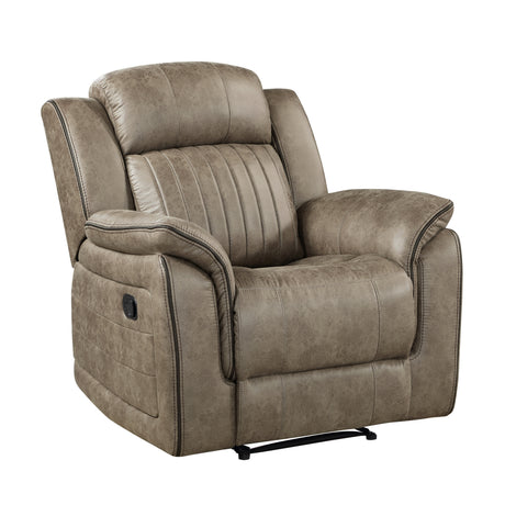 Centeroak Sandy Brown Reclining Chair from Homelegance - Luna Furniture