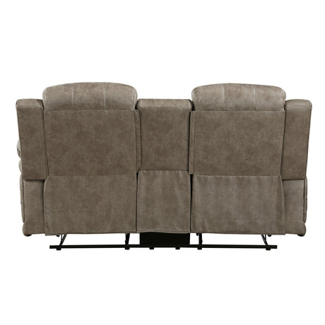 Centeroak Sandy Brown 2-Piece Double Reclining Set from Homelegance - Luna Furniture