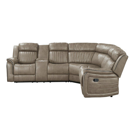 Centeroak Sandy Brown LAF Reclining Sectional from Homelegance - Luna Furniture
