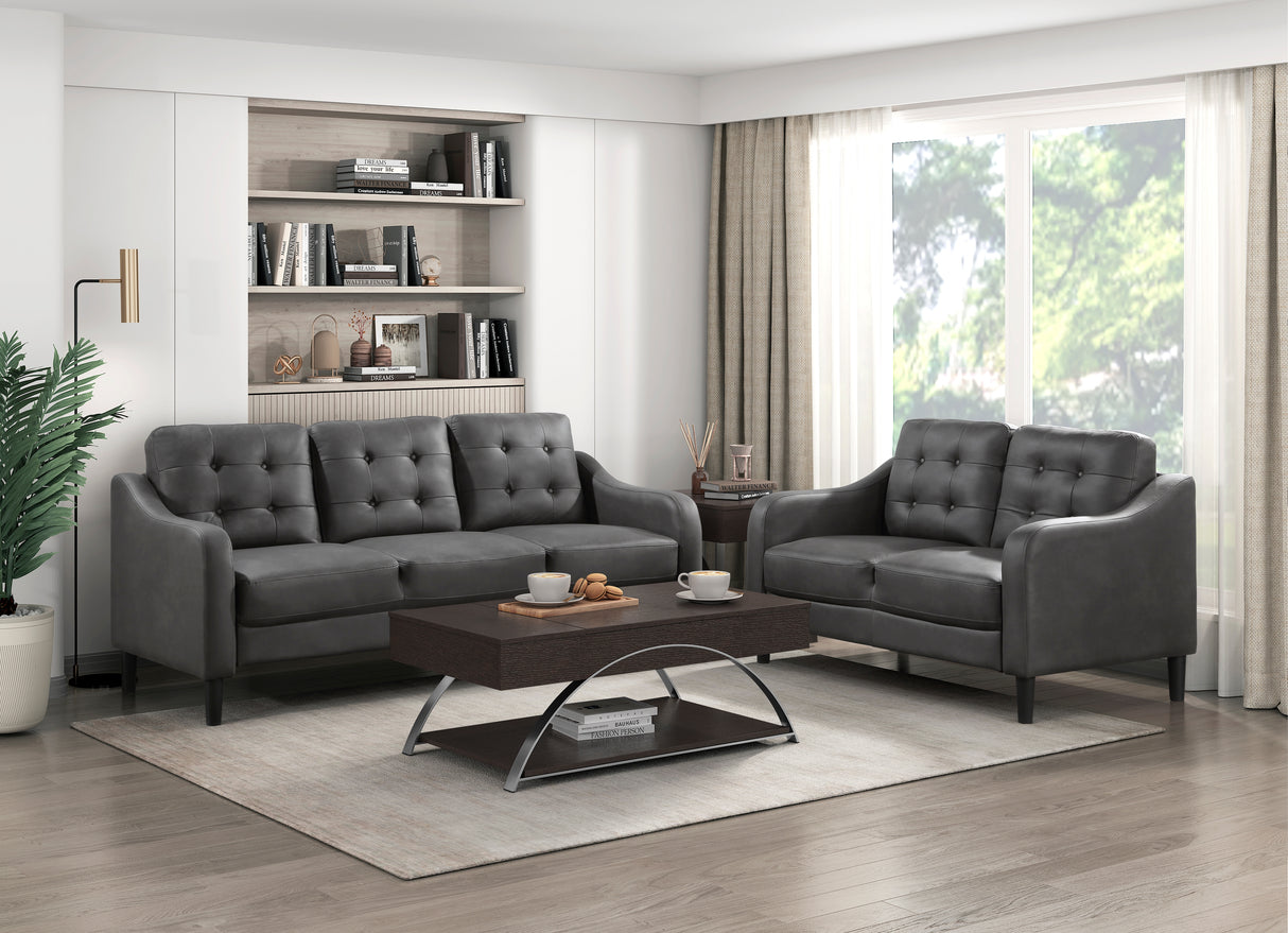 Mallory Gray Sofa from Homelegance - Luna Furniture