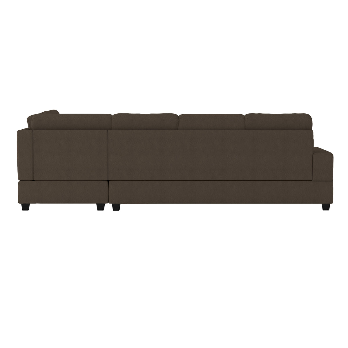 Maston Chocolate 2-Piece Reversible Sectional with Drop-Down Cup Holders and Storage Ottoman from Homelegance - Luna Furniture
