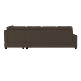 Maston Chocolate 2-Piece Reversible Sectional with Drop-Down Cup Holders and Storage Ottoman from Homelegance - Luna Furniture