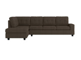 Maston Chocolate 2-Piece Reversible Sectional with Drop-Down Cup Holders from Homelegance - Luna Furniture