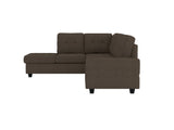 Maston Chocolate 2-Piece Reversible Sectional with Drop-Down Cup Holders from Homelegance - Luna Furniture