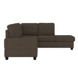 Maston Chocolate 2-Piece Reversible Sectional with Drop-Down Cup Holders from Homelegance - Luna Furniture
