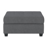 Maston Dark Gray 2-Piece Reversible Sectional with Drop-Down Cup Holders and Storage Ottoman from Homelegance - Luna Furniture
