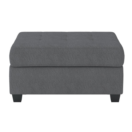 Maston Dark Gray 2-Piece Reversible Sectional with Drop-Down Cup Holders and Storage Ottoman from Homelegance - Luna Furniture