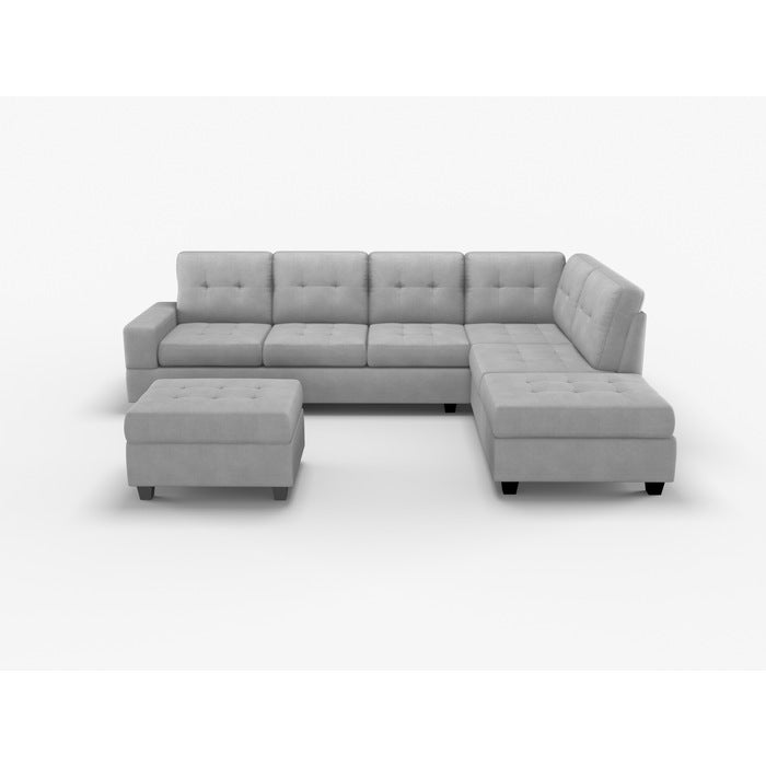 Maston Dark Gray 2-Piece Reversible Sectional with Drop-Down Cup Holders from Homelegance - Luna Furniture