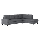 Maston Dark Gray 2-Piece Reversible Sectional with Drop-Down Cup Holders from Homelegance - Luna Furniture