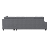 Maston Dark Gray 2-Piece Reversible Sectional with Drop-Down Cup Holders from Homelegance - Luna Furniture