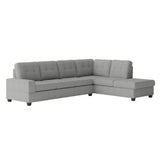Maston Gray 2-Piece Reversible Sectional with Drop-Down Cup Holders and Storage Ottoman from Homelegance - Luna Furniture