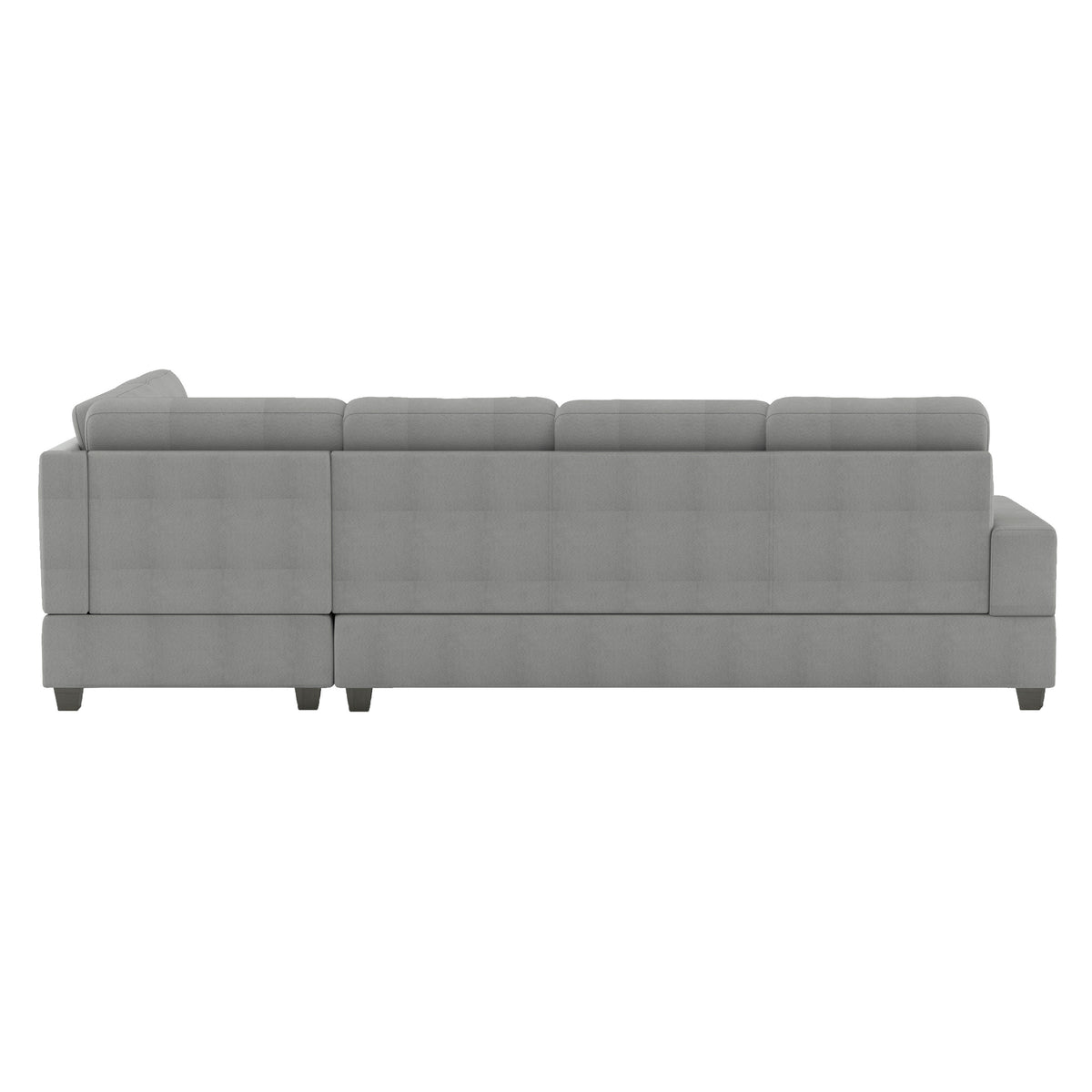 Maston Gray 2-Piece Reversible Sectional with Drop-Down Cup Holders and Storage Ottoman from Homelegance - Luna Furniture