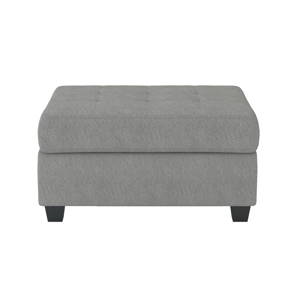 Maston Gray 2-Piece Reversible Sectional with Drop-Down Cup Holders and Storage Ottoman from Homelegance - Luna Furniture