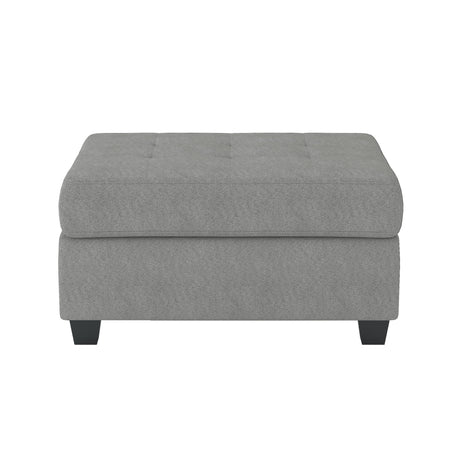 Maston Gray 2-Piece Reversible Sectional with Drop-Down Cup Holders and Storage Ottoman from Homelegance - Luna Furniture