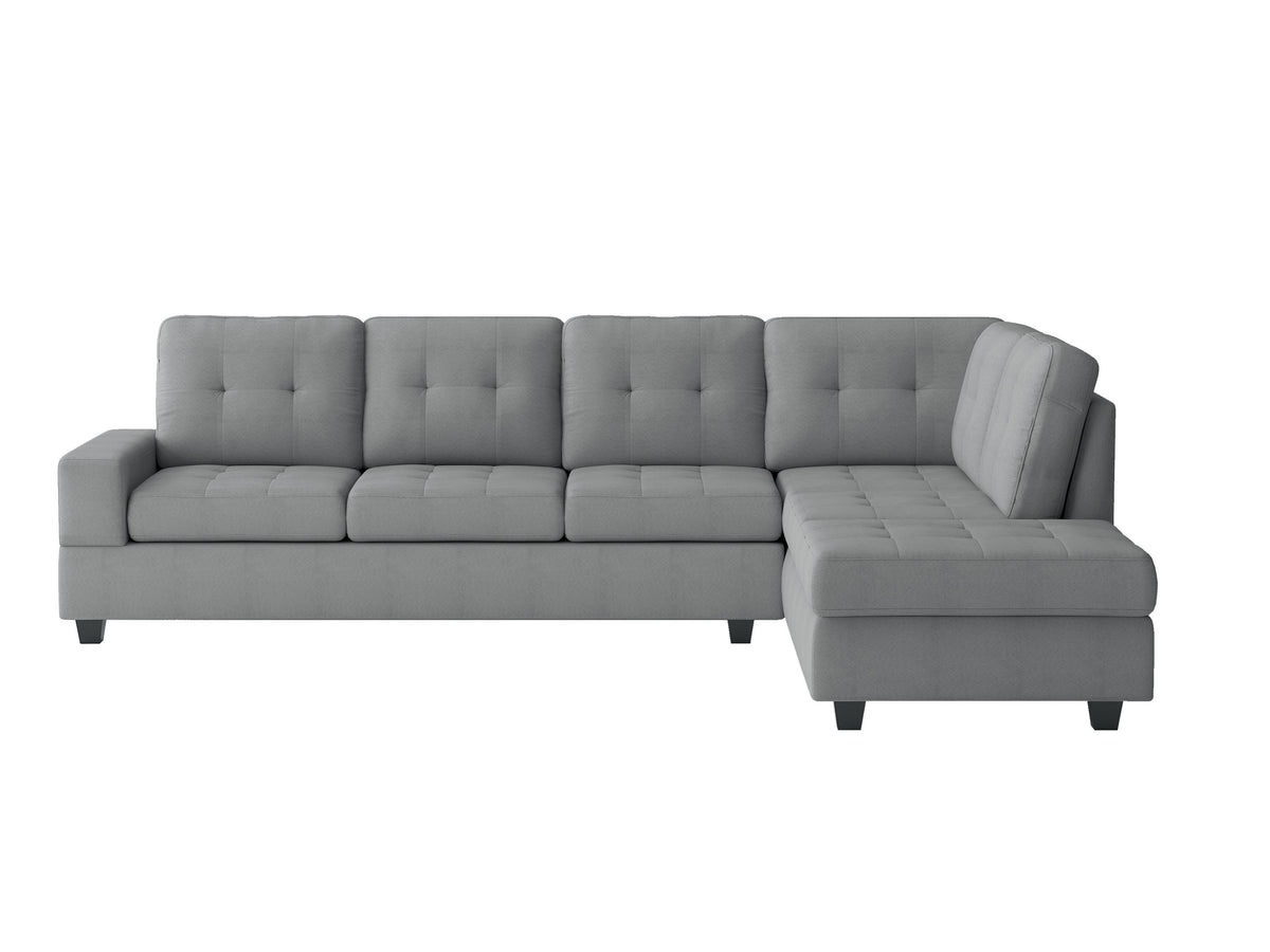 Maston Gray 2-Piece Reversible Sectional with Drop-Down Cup Holders from Homelegance - Luna Furniture
