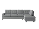 Maston Gray 2-Piece Reversible Sectional with Drop-Down Cup Holders from Homelegance - Luna Furniture
