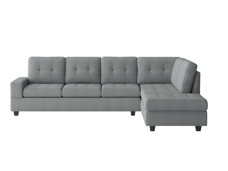Maston Gray 2-Piece Reversible Sectional with Drop-Down Cup Holders from Homelegance - Luna Furniture