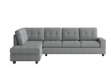 Maston Gray 2-Piece Reversible Sectional with Drop-Down Cup Holders from Homelegance - Luna Furniture