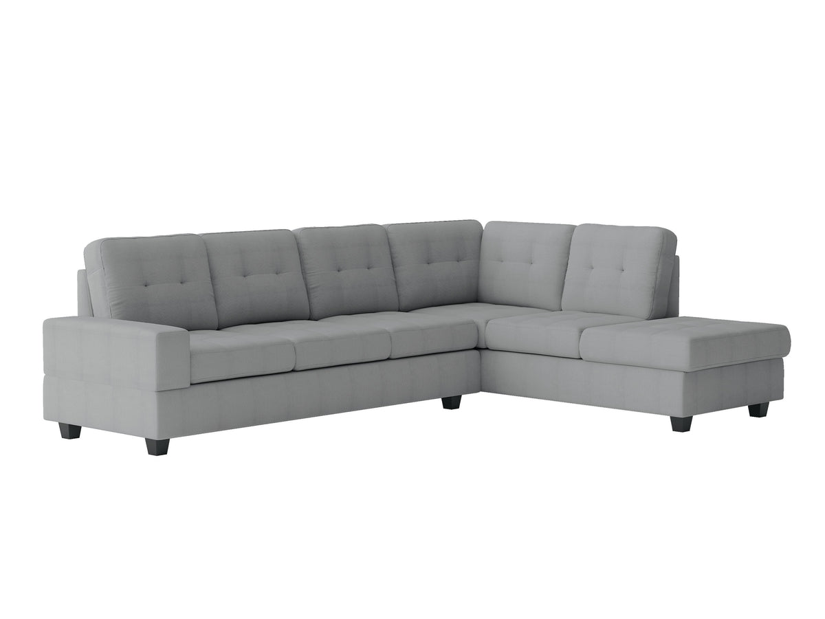 Maston Gray 2-Piece Reversible Sectional with Drop-Down Cup Holders from Homelegance - Luna Furniture