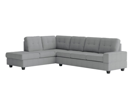 Maston Gray 2-Piece Reversible Sectional with Drop-Down Cup Holders from Homelegance - Luna Furniture