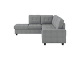 Maston Gray 2-Piece Reversible Sectional with Drop-Down Cup Holders from Homelegance - Luna Furniture