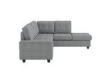 Maston Gray 2-Piece Reversible Sectional with Drop-Down Cup Holders from Homelegance - Luna Furniture