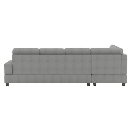 Maston Gray 2-Piece Reversible Sectional with Drop-Down Cup Holders from Homelegance - Luna Furniture