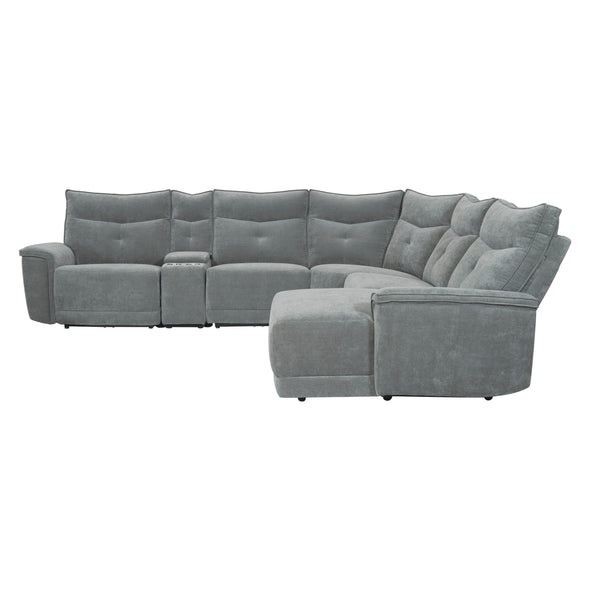 9509DG*6LR5R (6)6-Piece Modular Reclining Sectional with Right Chaise - Luna Furniture