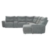 9509DG*6LRPWH5R (6)6-Piece Modular Power Reclining Sectional with Power Headrests, Right Chaise and USB Ports - Luna Furniture