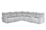 9509MGY*6LRRRPWH (6)6-Piece Modular Power Reclining Sectional with Power Headrests and USB Ports - Luna Furniture