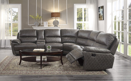 9510*SC (3)3-Piece Reclining Sectional with Left Console - Luna Furniture