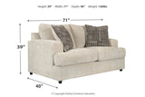 Soletren Stone Loveseat from Ashley - Luna Furniture
