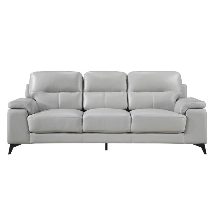 Mischa Silver Grain Top Grain Leather Sofa from Homelegance - Luna Furniture