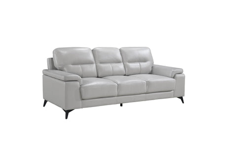 Mischa Silver Grain Top Grain Leather Living Room Set from Homelegance - Luna Furniture