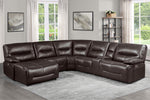 9579BRW*6LCRRPW (6)6-Piece Power Reclining Sectional with Left Chaise - Luna Furniture