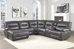 9579GRY*6LCRRPW (6)6-Piece Power Reclining Sectional with Left Chaise - Luna Furniture