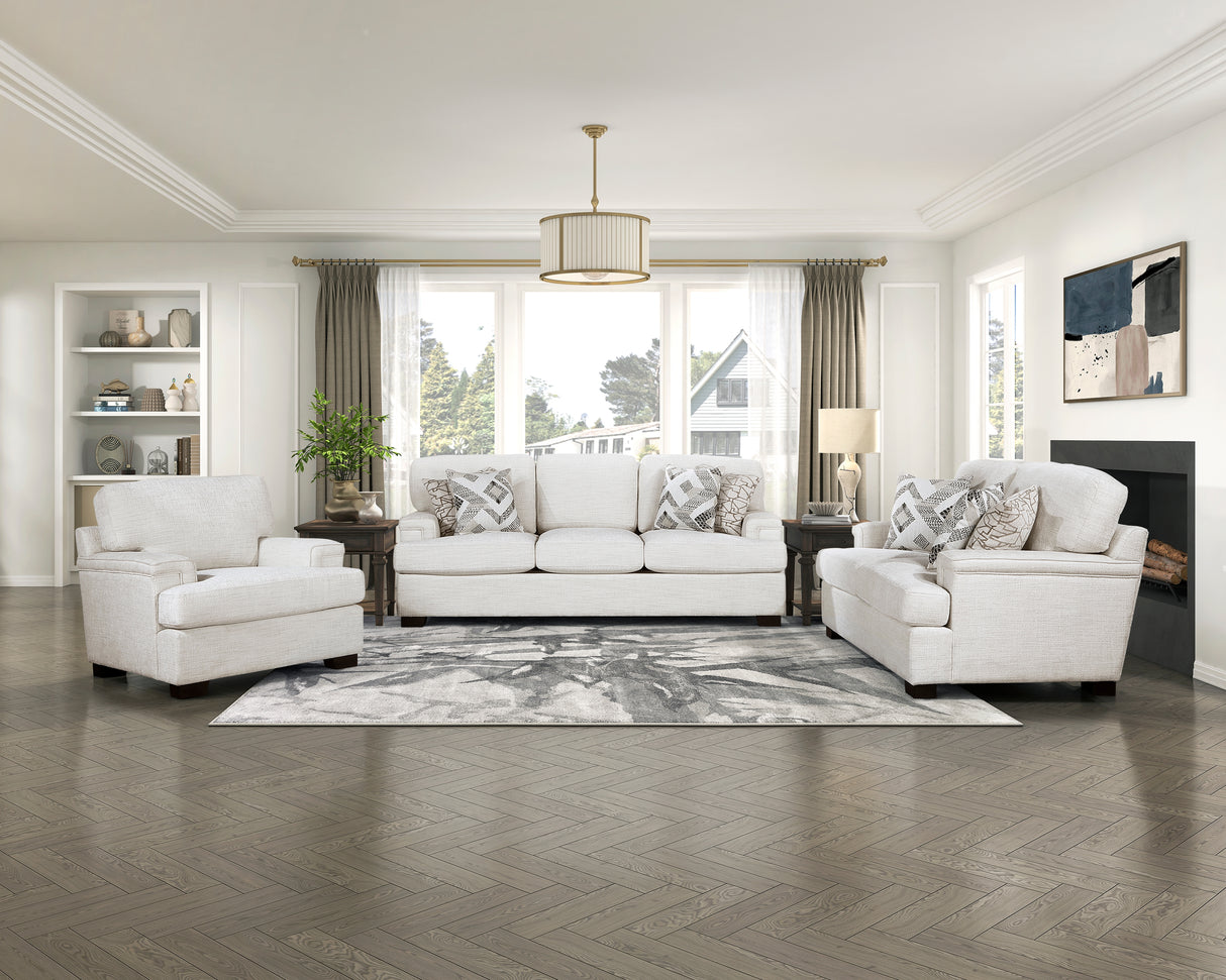 Orson Cream Loveseat from Homelegance - Luna Furniture