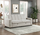 Michah Light Gray Convertible Sofa with Pull-out Bed from Homelegance - Luna Furniture