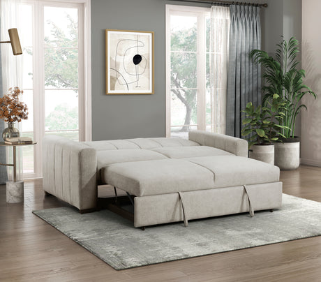 Michah Light Gray Convertible Sofa with Pull-out Bed from Homelegance - Luna Furniture